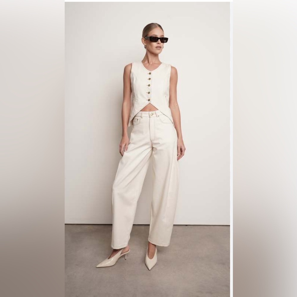 New Etica Ellie Vintage White Utility Pants Multiple Sizes